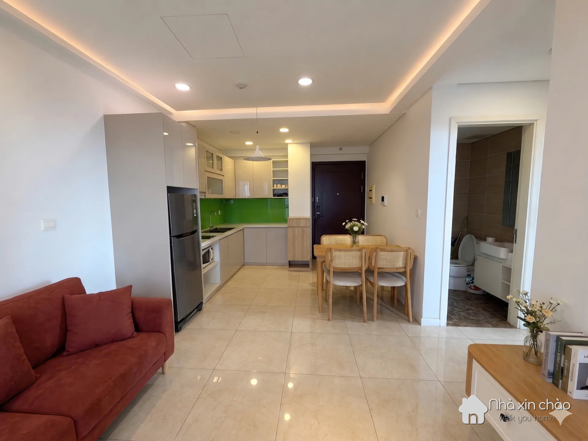 Căn hộ 2n1vs tầng đẹp c2 d’capitale – full đồ, vào ở ngay, chỉ 18 triệu/tháng! - Hình 4