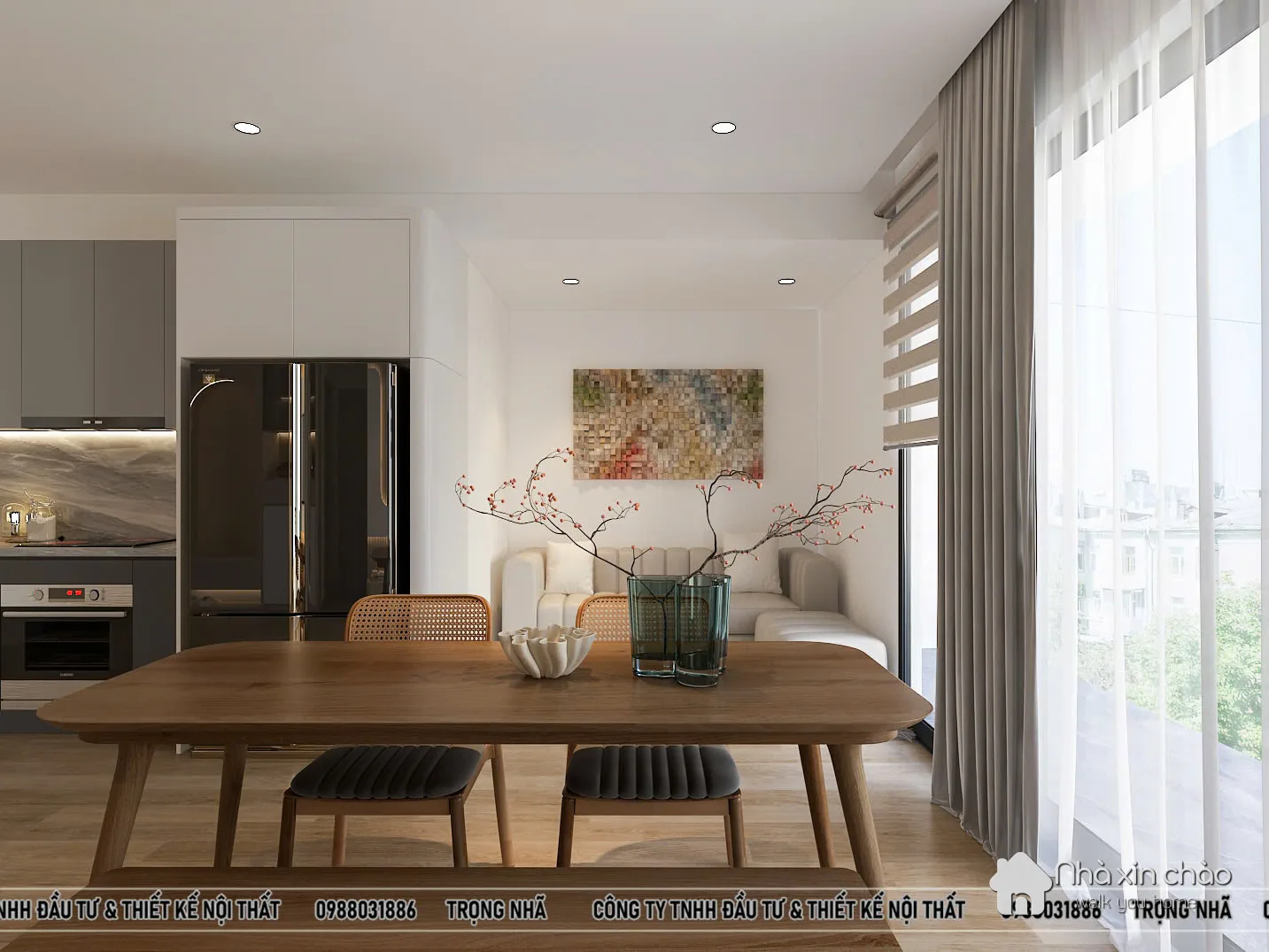Cho thuê căn hộ 2 ngủ 2 vệ sinh 76m2 full nội thất tại Lumi Hà Nội - Căn mới hoàn thiện nội thất
